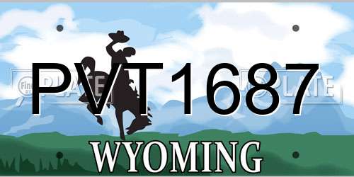 PVT1687 Wyoming License Plate