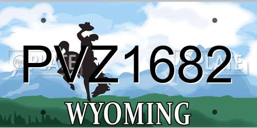 PVZ1682 Wyoming License Plate