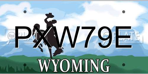 PXW79E Wyoming License Plate