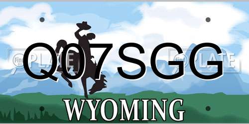 Q07SGG Wyoming License Plate