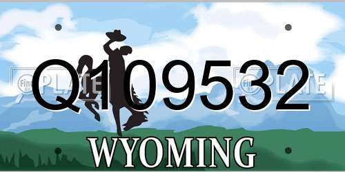 Q109532 Wyoming License Plate
