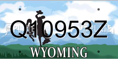 Q10953Z Wyoming License Plate