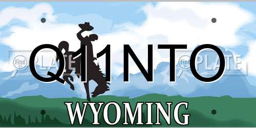 Q11NTO Wyoming License Plate