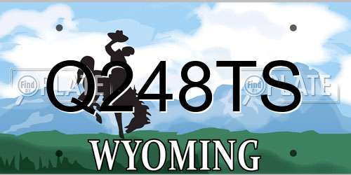 Q248TS Wyoming License Plate
