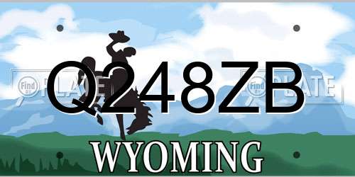Q248ZB Wyoming License Plate