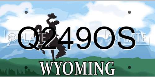 Q249OS Wyoming License Plate