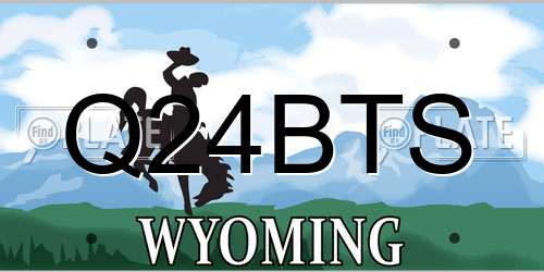 Q24BTS Wyoming License Plate