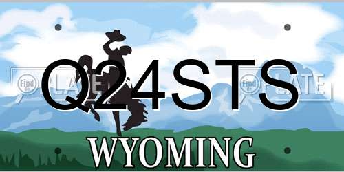 Q24STS Wyoming License Plate