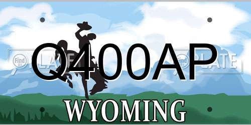 Q400AP Wyoming License Plate