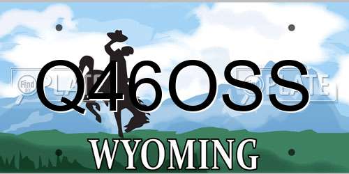 Q46OSS Wyoming License Plate