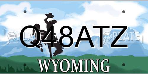 Q48ATZ Wyoming License Plate