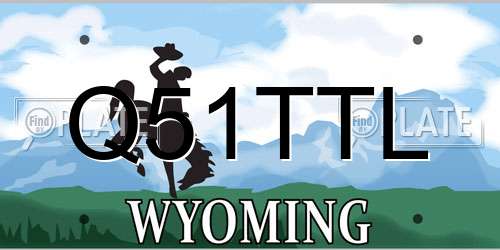 Q51TTL Wyoming License Plate