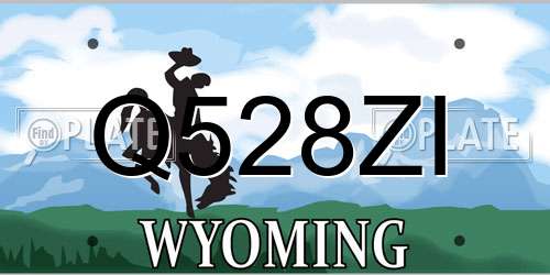 Q528ZI Wyoming License Plate