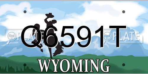 Q6591T Wyoming License Plate