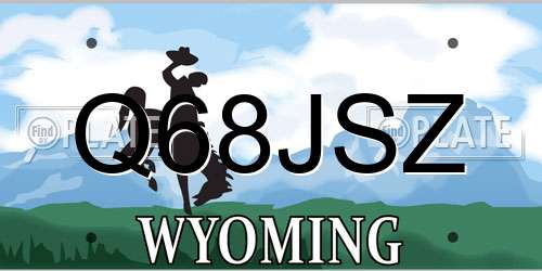 Q68JSZ Wyoming License Plate
