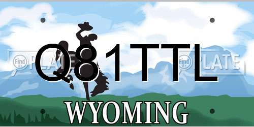 Q81TTL Wyoming License Plate