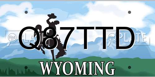Q87TTD Wyoming License Plate