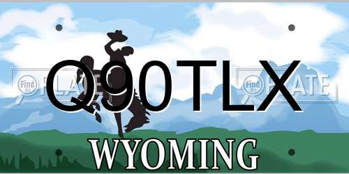 Q90TLX Wyoming License Plate