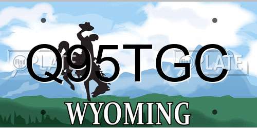 Q95TGC Wyoming License Plate