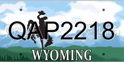 QAP2218 Wyoming License Plate