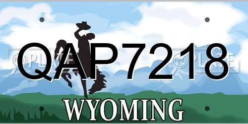 QAP7218 Wyoming License Plate