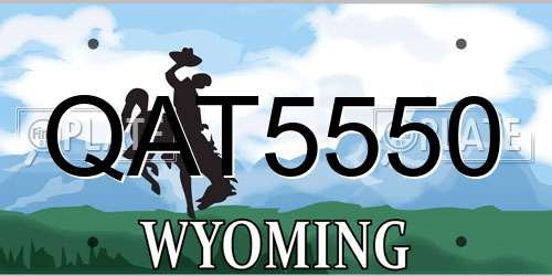 QAT5550 Wyoming License Plate