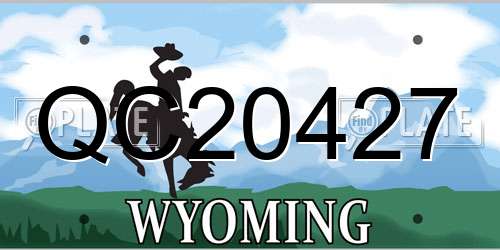 QC20427 Wyoming License Plate