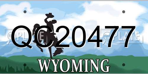 QC20477 Wyoming License Plate