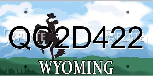 QC2D422 Wyoming License Plate