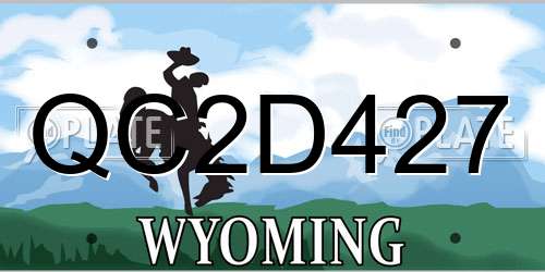 QC2D427 Wyoming License Plate