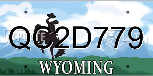 QC2D779 Wyoming License Plate
