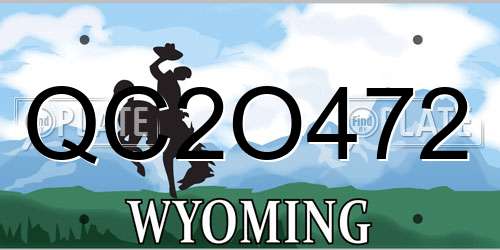 QC2O472 Wyoming License Plate