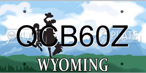 QCB60Z Wyoming License Plate