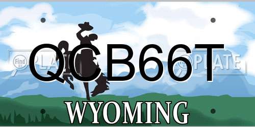 QCB66T Wyoming License Plate