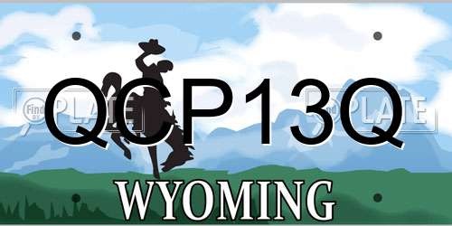 QCP13Q Wyoming License Plate