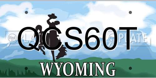QCS60T Wyoming License Plate
