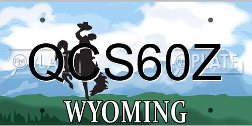 QCS60Z Wyoming License Plate