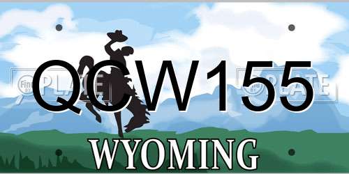QCW155 Wyoming License Plate