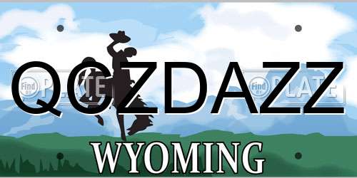 QCZDAZZ Wyoming License Plate