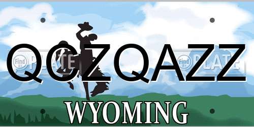 QCZQAZZ Wyoming License Plate