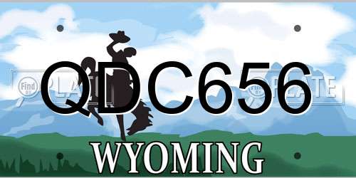 QDC656 Wyoming License Plate