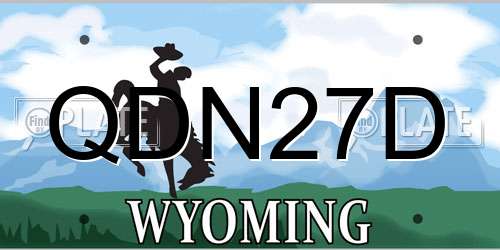 QDN27D Wyoming License Plate