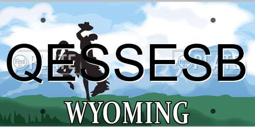 QESSESB Wyoming License Plate