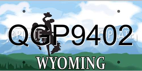 QGP9402 Wyoming License Plate