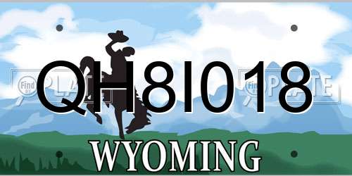 QH8I018 Wyoming License Plate