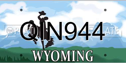 QIN944 Wyoming License Plate