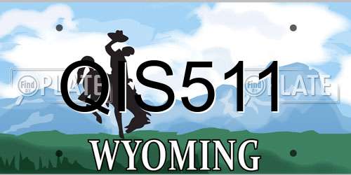 QIS511 Wyoming License Plate