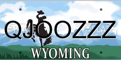 QJOOZZZ Wyoming License Plate