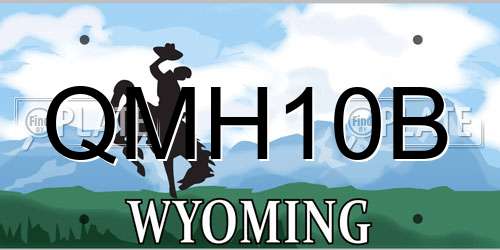 QMH10B Wyoming License Plate