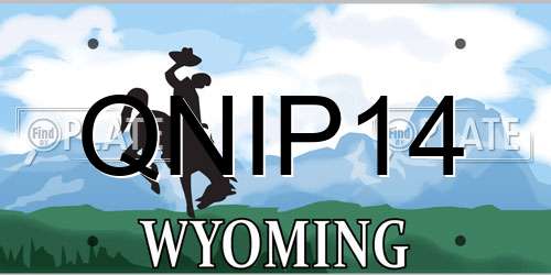 QNIP14 Wyoming License Plate